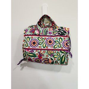 Vera Bradley Travel Bag Suzani Paisley Tri Fold Cosmetic Case RARE RETIRED
